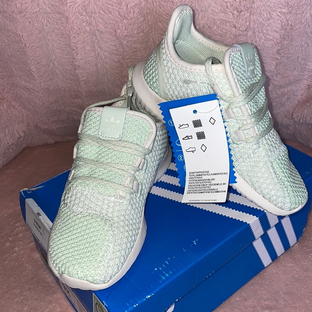 Adidas Tubular Shadow size 9 kids minty green sneakers shoes run small  more “7